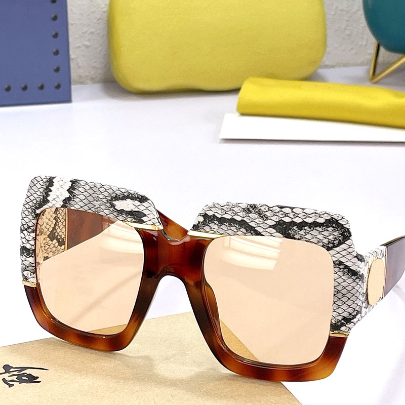 

New fashion hot women sunglasses style 0484 square snakeskin frame high quality popular elegant and elegant UV400 protective glasses