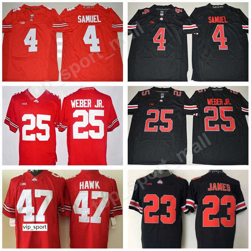 

Ohio State Buckeyes 47 AJ Hawk Jersey NCAA College Football Jerseys 4 Curtis Samuel Lebron James Mike Weber JR Stitched Big Ten, 4 black