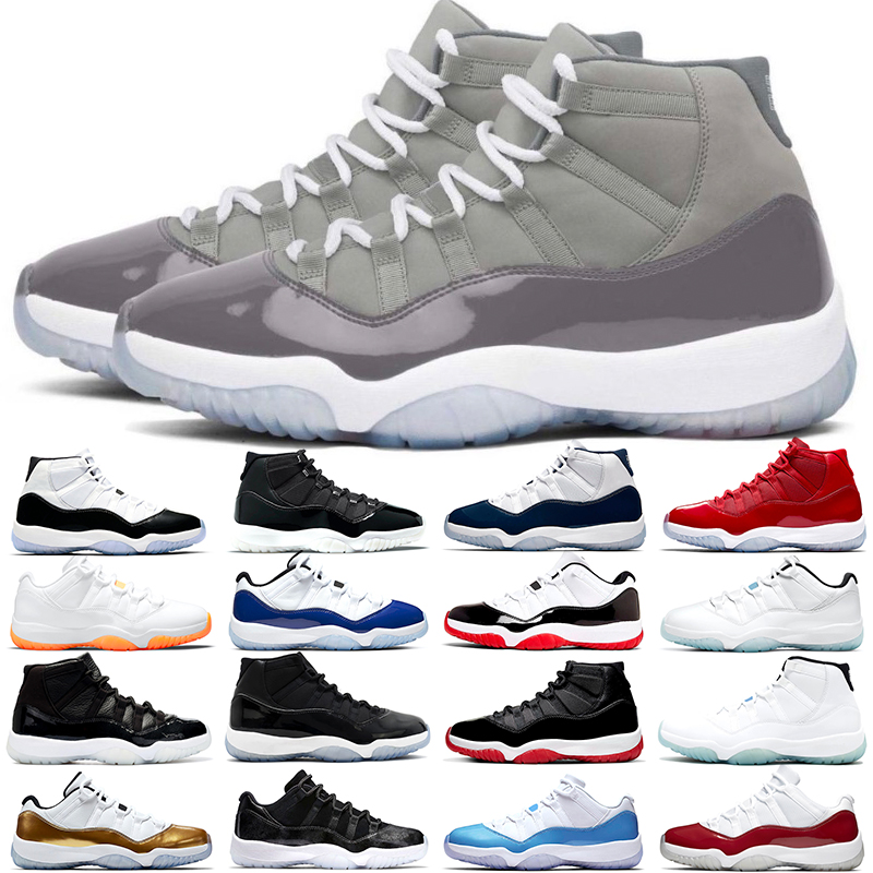 

Jumpman 11 Basketball Shoes 11s Men Women Low Cool Grey Legend Blue Citrus Concord White Bred Jubilee 25th Anniversary University UNC Mens Trainers Sport Sneakers, #20 cool grey