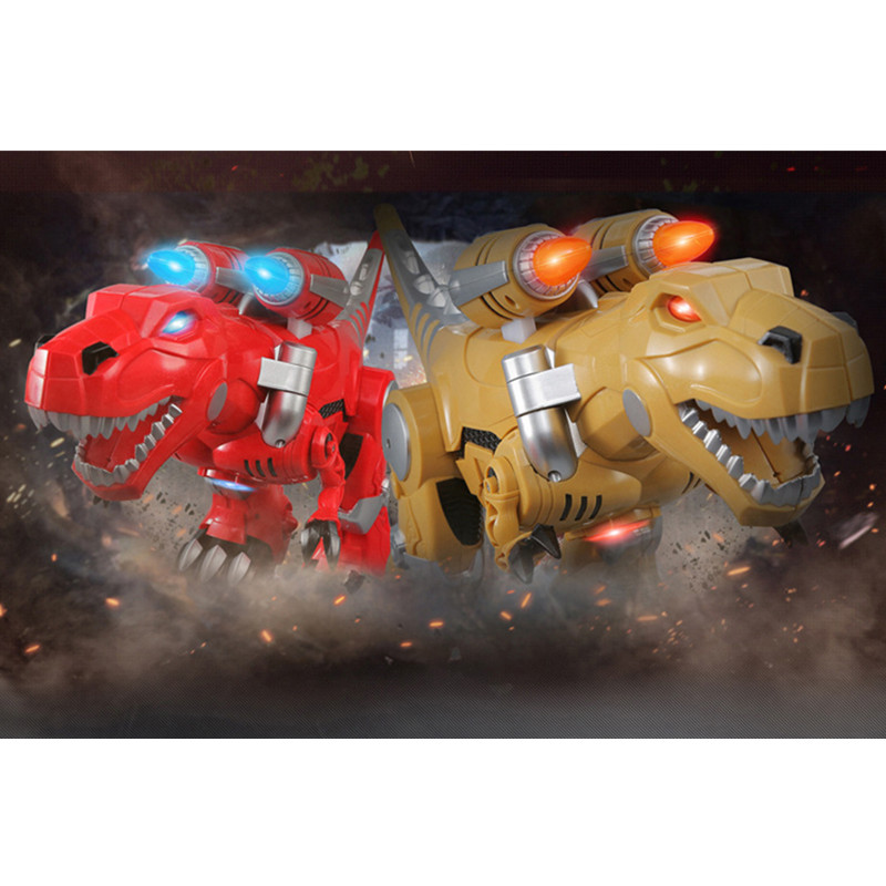 

Lighting RC Dinosaur Simulative Launch Missile Spray Animal Robot Toy with Sound Music Dancing Sliding Joke for Kid Pet Gift Toy, Red