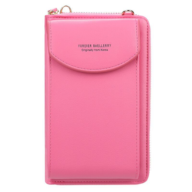 

Money Clips Retro Double Coin Purse Multi-Card Simple Light Wallet Large-Capacity Mid-Length Mobile Phone Female Fashion Zipper Vertical CrossBody Bags Baellerry