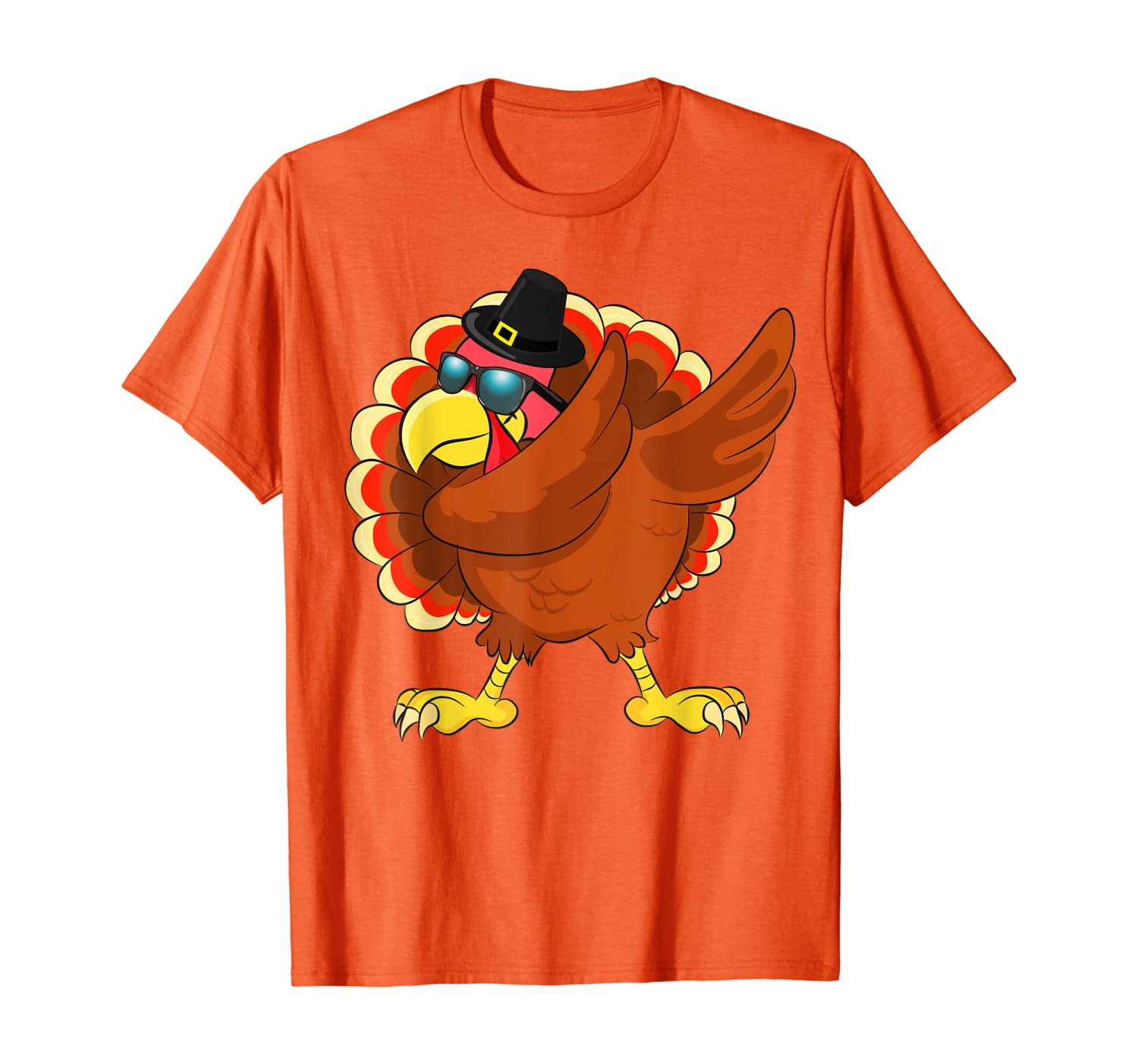 

Dab Turkey Happy Thanksgiving Holiday Funny Design Idea Gift T-Shirt, White;black