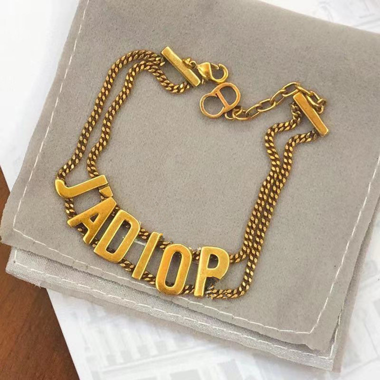 

Dio Luxury Home / Di Cd Style Letter Double Layer Bracelet Brass Ja Temperament, Black