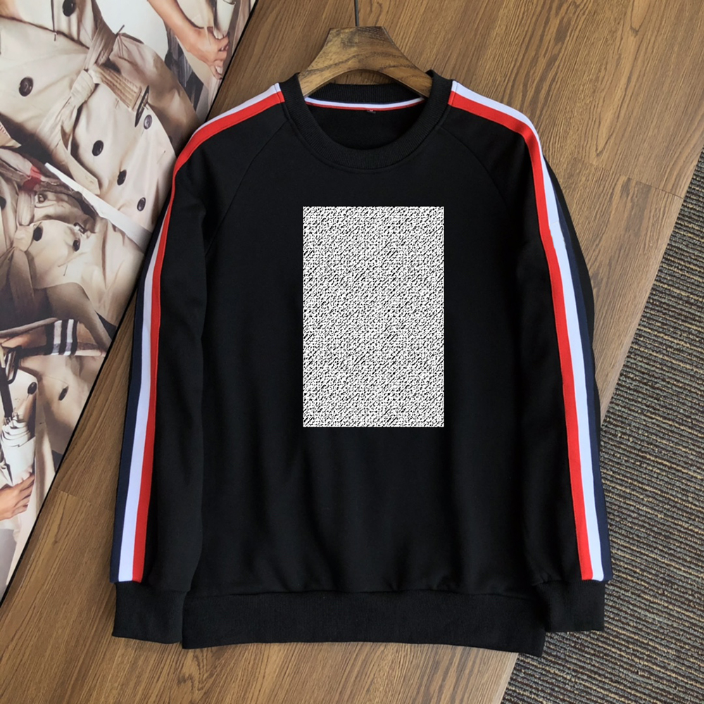 

2021 Men's Designer Sweatshirts High Quality Fabric Fashion Luxury Black and White Letter Embroidered Pattern Street Casual Wear Asian Size M-2XL
