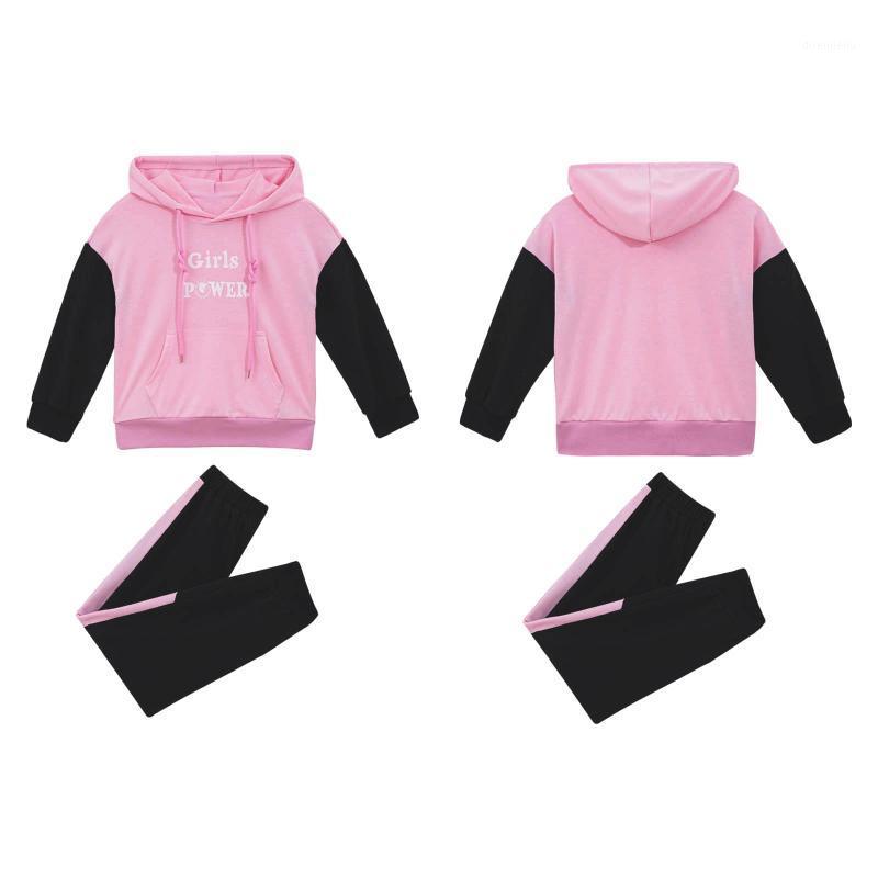 

Running Sets Girls Sportswear 2 Piece Cotton Sport Outfits Tracksuit Hoodies Long Sleeves Sweatshirt Sweatpants Kids Casual Sports Suit, Black;blue