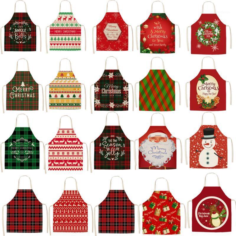 

Christmas Decorations Decoration Santa Claus Deer Pattern Cleaning Aprons Home Decor Merry For Year Navidad