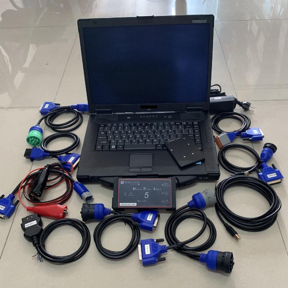 

super diagnostic truck tools dpa5 dearborn protocol adapter 5 heavy duty new holland scanner with laptop cf52 toughtook