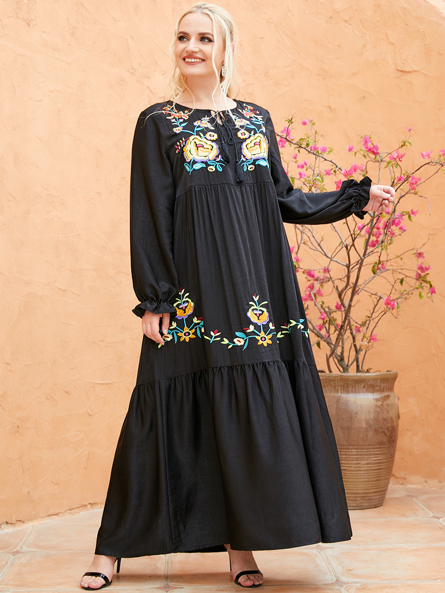 

ramadan abaya dubai turkey arabic muslim dress islam plus size african dresses abayas for women vestido de mujer kaftan robes, Red