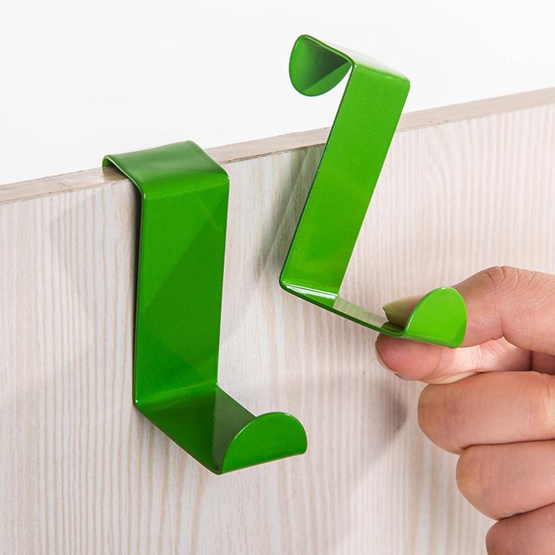 

Hooks & Rails 2 Pcs Home Kitchen Door Stainless Steel Self Holder Hanger Hang Coat Drawer Cabinet Towel Clothes Pothook