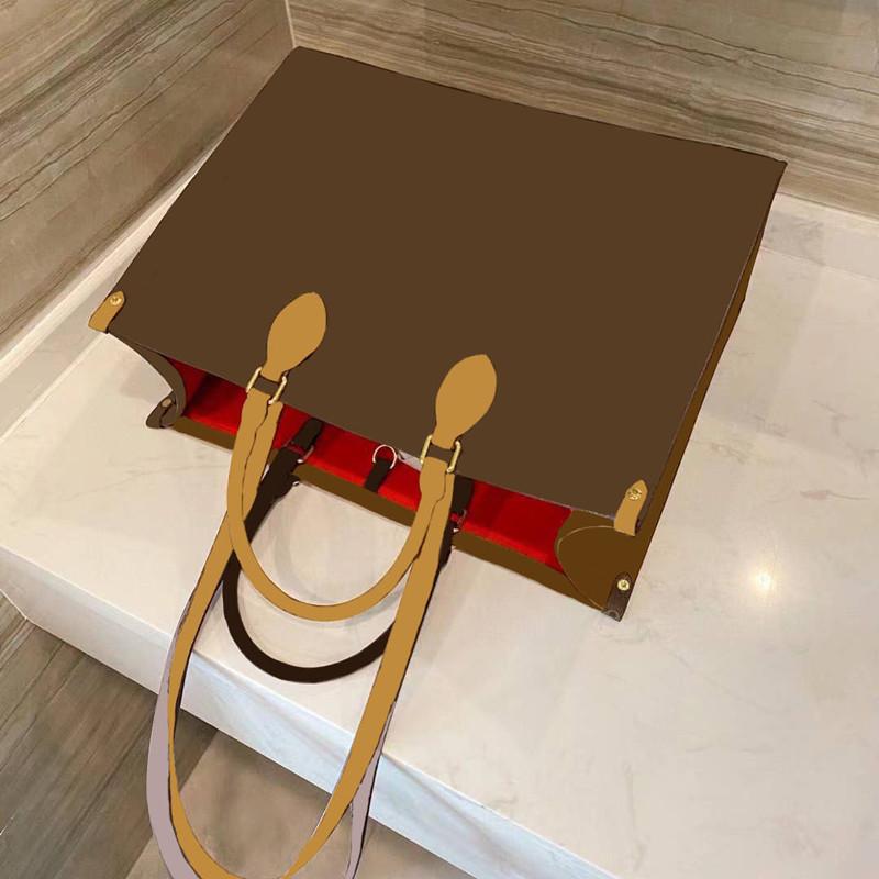 

Famous Shopping crossbody bags ONTHEGO Handbags Embroidered canvas book tote Handbag embossed Totes High Quality women bag Shoulder purse M44576 M44571 M44570, Split