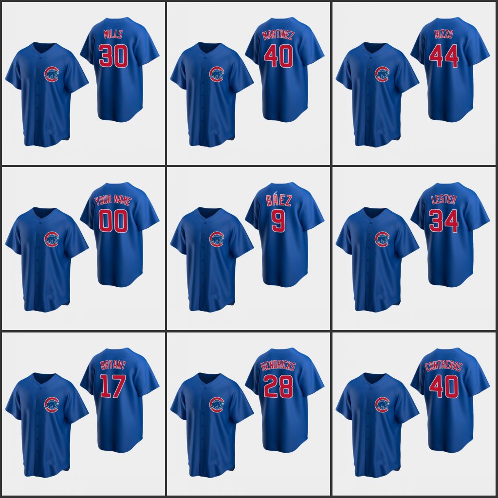 

ChicagoCubs Men Women Youth #9 Javier Baez 17 Kris Bryant 44 Anthony Rizzo 34 Jon Lester Custom RoyalReplicaAlternate Jersey, Black