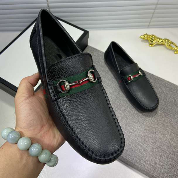 

[With box] Designer Mens Flat casual shoes Authentic cowhide Metal buckle leather shoe Mules Princetown Men Trample Lazy Dress shoes 02, Black