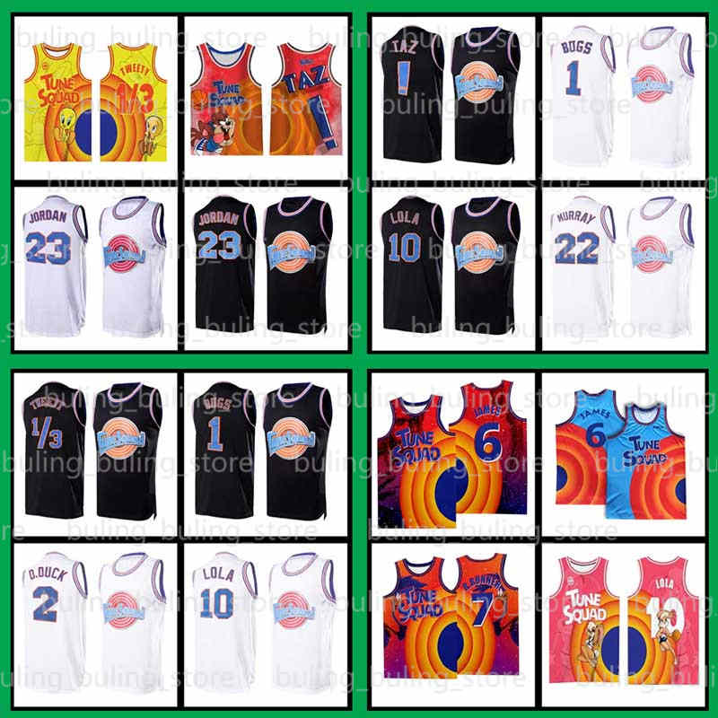 

2021 Movie Space Jam Tune Squad Jersey 6 James 7 R.RUNNER Bugs ! Taz LeBron 23 Lola D.DUCK Murray 1/3 Tweety 2 Daffy 1 Bugs Bunny