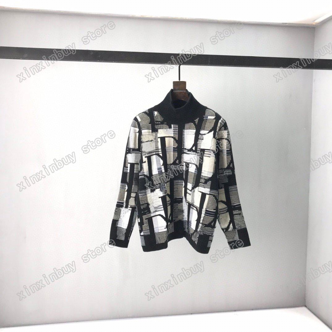 

21ss Autumn Sportwear Sweaters Hooded Mens Womens Paris Christian Jacquard letter Christmas Fashion Crew Neck Street long Sleeve luxurys blue XS-L, Multi