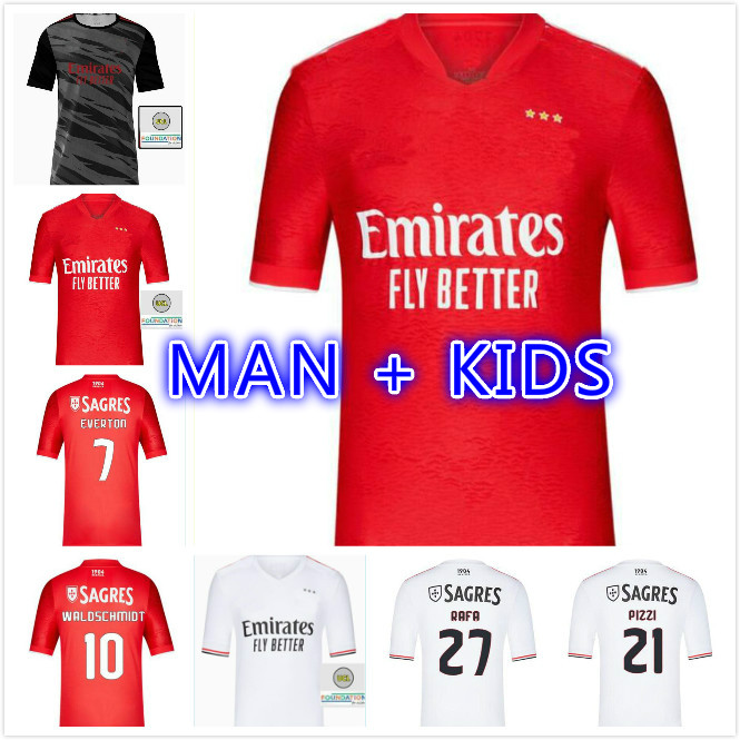 

FANS+ Player version 2021 2022 Benfica Soccer Jerseys Retro WALDSCHMIDT SEFEROVIC EVERTON PIZZI RAFA DARWIN Home Away man kids kit Football shirts, Black;yellow