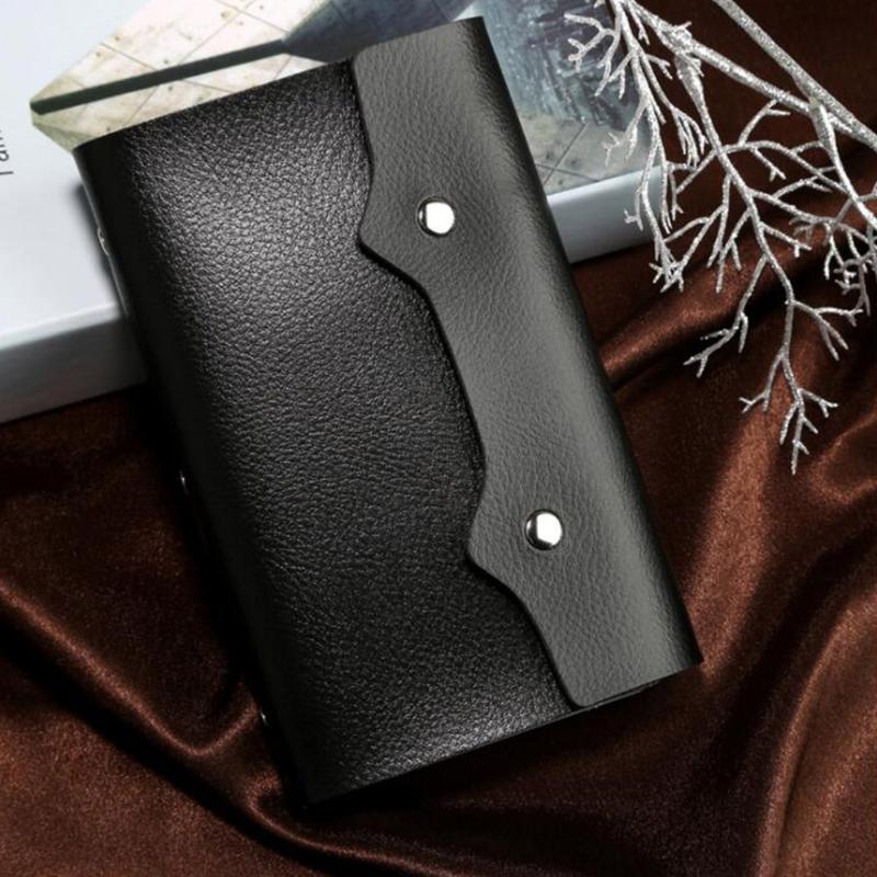 

Card Holders 108 Slots Holder PU Leather Business Case Function Bag Minimalist Wallet ID Tarjetero Hombre, Brown