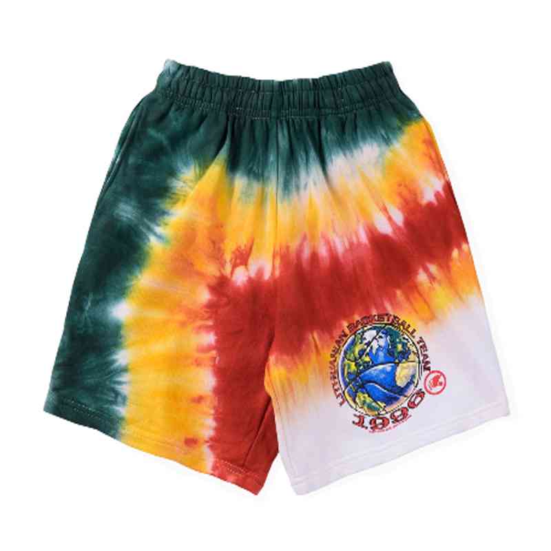 

Men's Shorts Hip-hop tie dye team 1996 Female quality casual drawstring sportpants