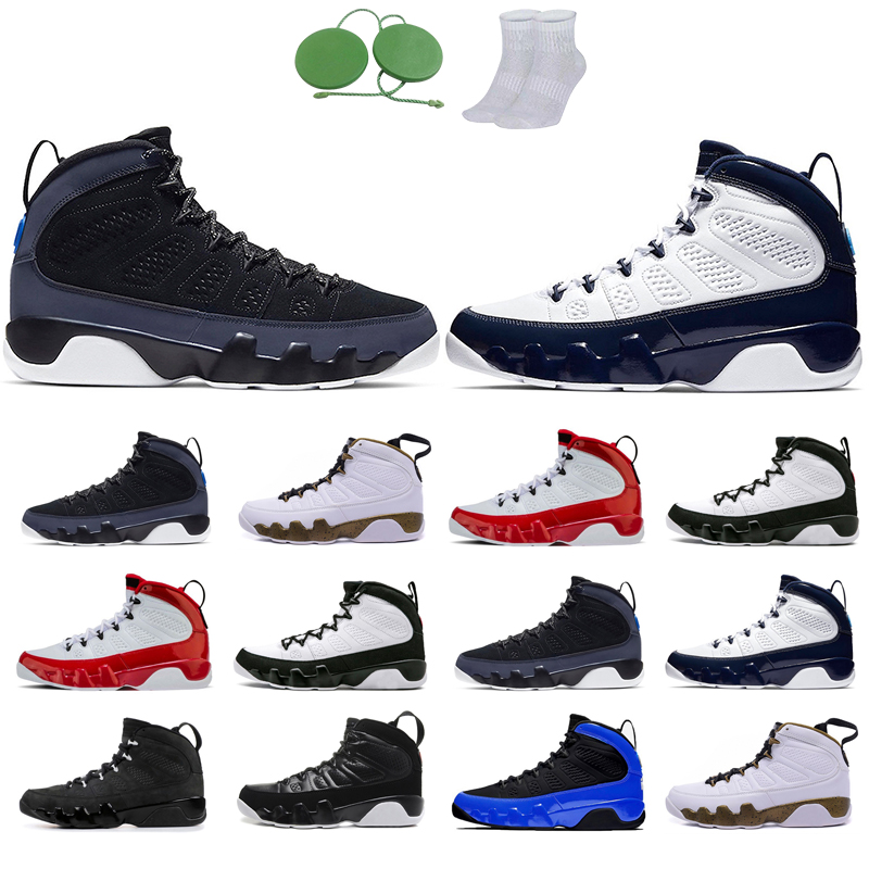 

9s man basketball shoes Anthracite Black white Blue Dream It Do Gym Red OG space jam Racer The Spirit UNC trainers Outdoors Athletic All colors mans shoe Flat New