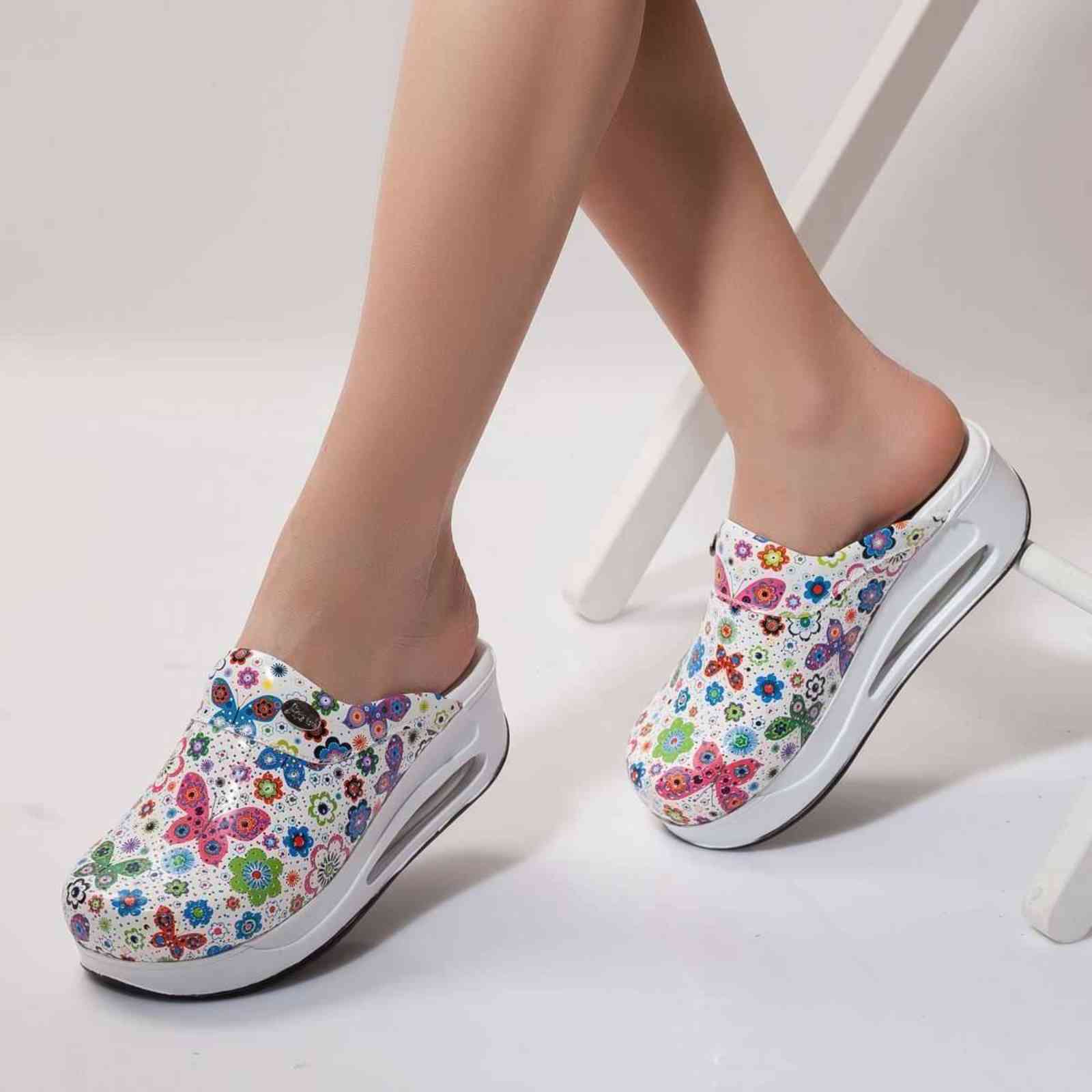 

New Orthopedic Sabo Comfortable Platform Shoes for Women 2021 Ladies Slippers Sandals Nurse Doctor Hospital Work Casual Clogs, 971