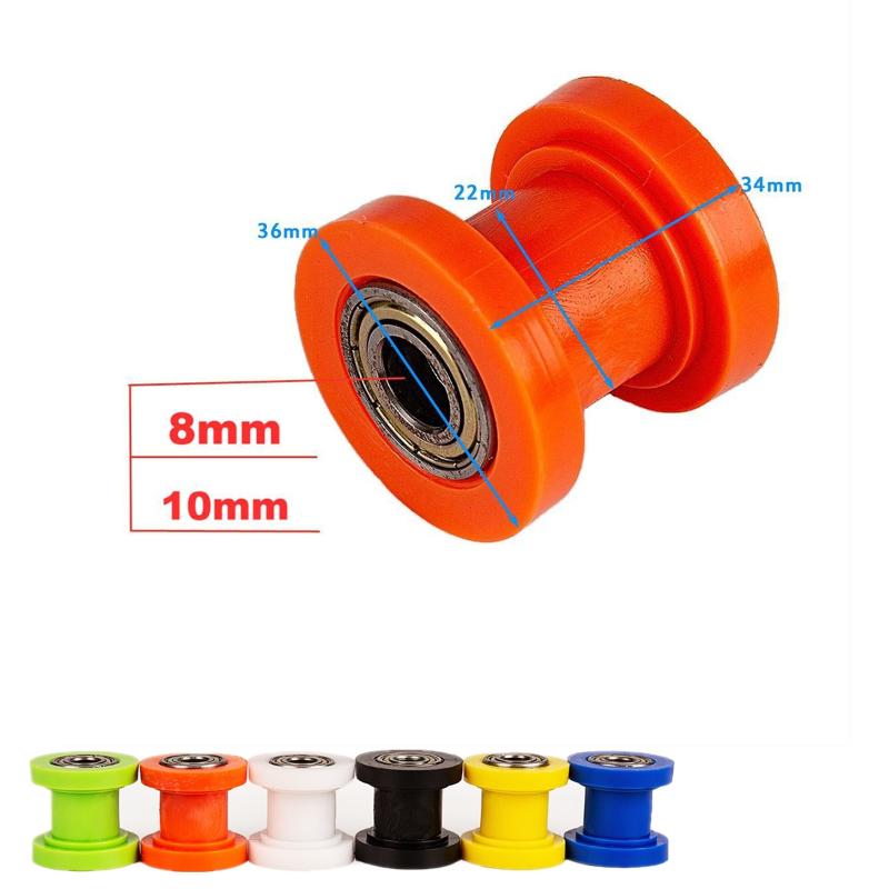 

Parts 8/10mm Wheel Tensioner Guide Drive Chain Roller Pulley For ATV XR CR CRF Enduro Motorcycle Motocross Pit Dirt Mini Bike