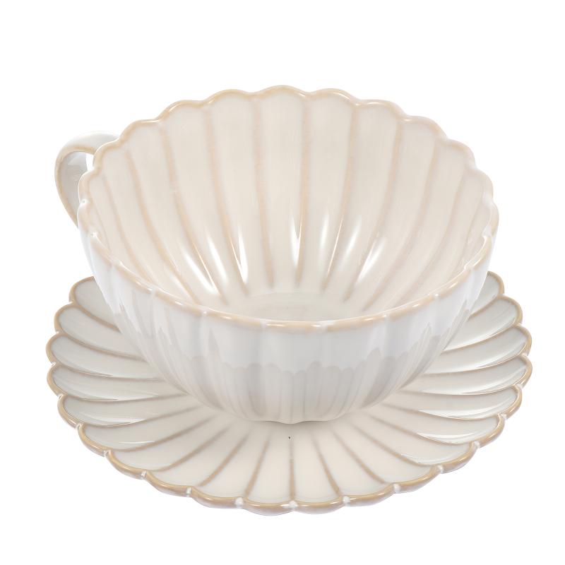 

Mugs 1 Set European Style Ceramic Coffee Cup Delicate Tea Classical Tableware (White)