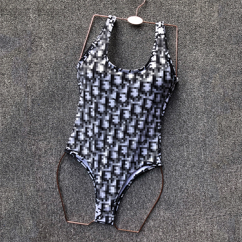 

Swimwear high-quality padded ladies luxury one-piece swimsuit tee outdoor beach travel perfect body shape designer clothing swims S-XL, White;black