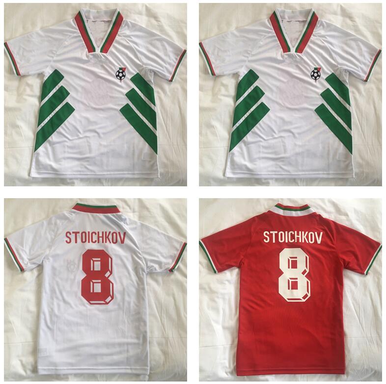 

Tops 1994 retro Bulgarias soccer jerseys star STOICHKOV 8 Balakov Sirakov Borimirov maillot de CLASSIC foot Thailand Quality Football shirt, Home custom