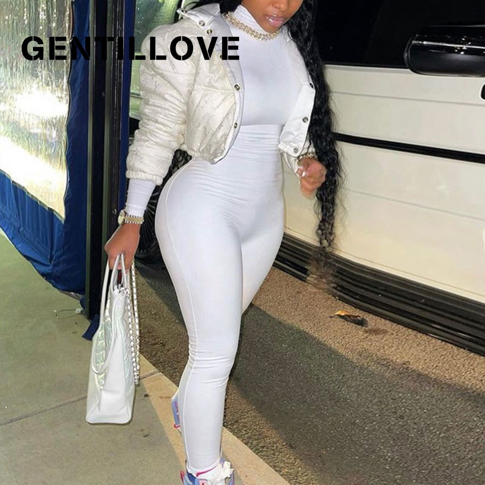 

Jocoo Jolee Women Romper Casual Solid Fitness Skinny Overalls Spring Long Sleeve Sexy Bodycon Jumpsuits Outfit 210518, As photo