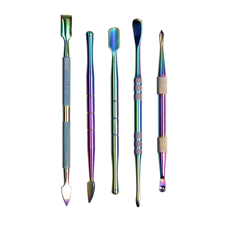 

Rainbow Color Dab Tool Stainless Steel Tools for Dry Herb Vaporizer water Pipe Digging Smoking Vape Wax Oil Dabber Length 106mm-122mm