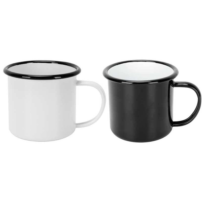 

Mugs Tea Cups Mug Coffee Camp Reusable Drink For Picnics Office Home Camping, Black