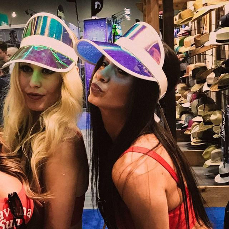 

Plastic Transparent UV Protection Sun Visor Cap Summer Beach PVC Sun Visor Hat, Purple