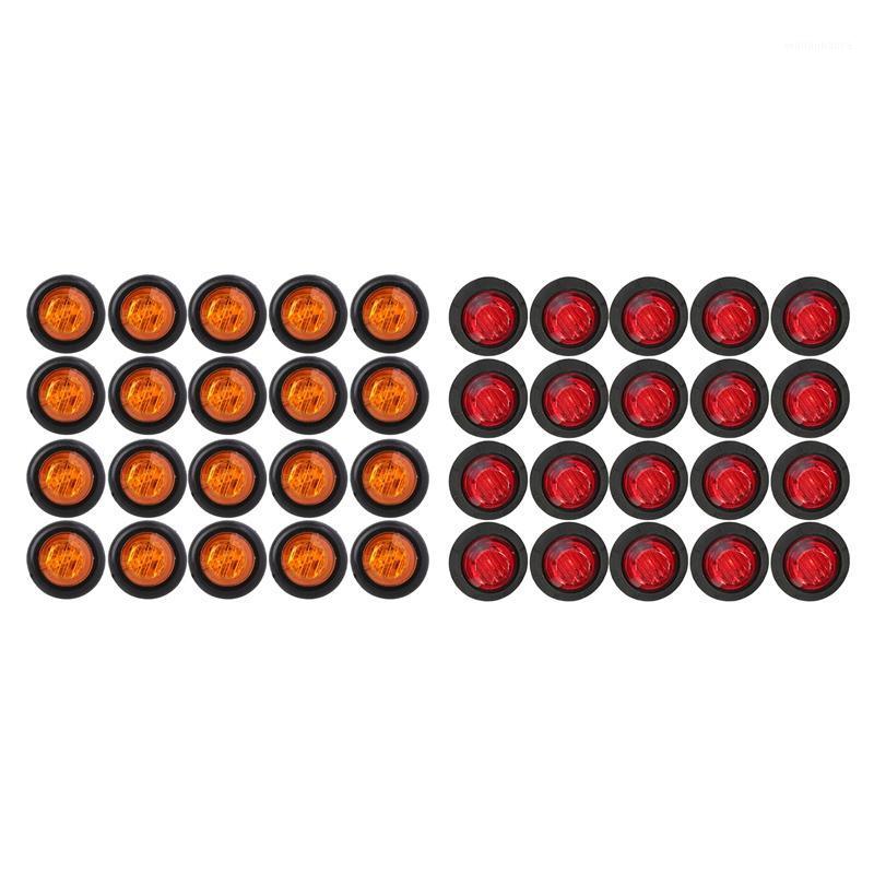 

Emergency Lights 20X 3/4inch 3LED Side Marker Trailer Truck Turn Light Clearance