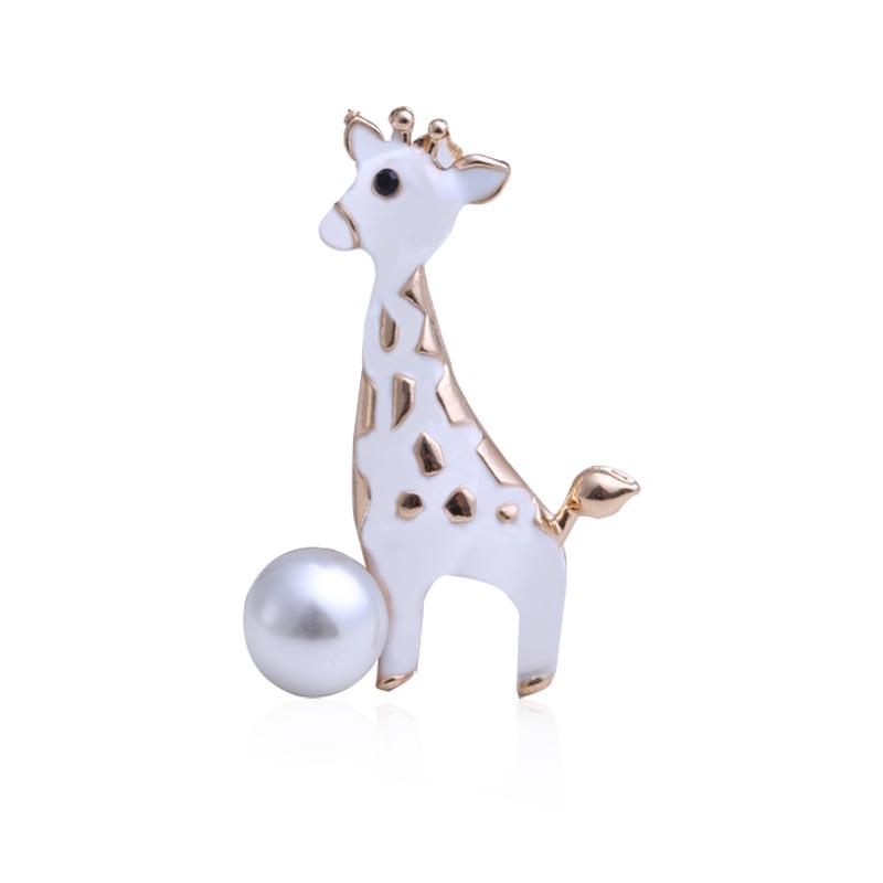 

Pins, Brooches 1pcs 34x47mm Fashion Cartoon Spotted Giraffe With Oil Drop Brooch For Women Wedding Dress Accessories Girls Gift Dress Pins