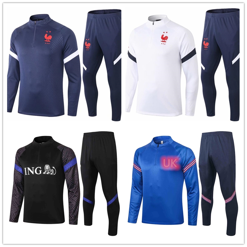 

2021 Mens euro France England Netherlands Soccer tracksuit JONG MEMPHIS DE LIGT MEN football training suit VIRGIL PROMES Sportwear survetement foot chandal