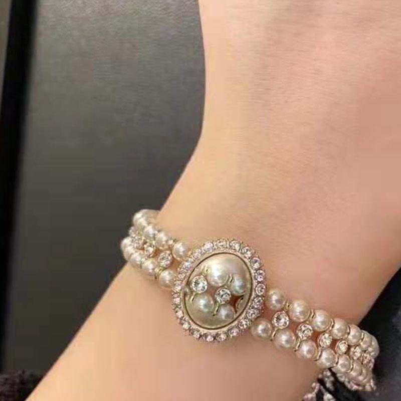 

Bangle Wholesale For Women Bracelet Pearl Double Layer Suit Dinner Accessories Luxury Jewelry Temperament Gifts Japan Korea