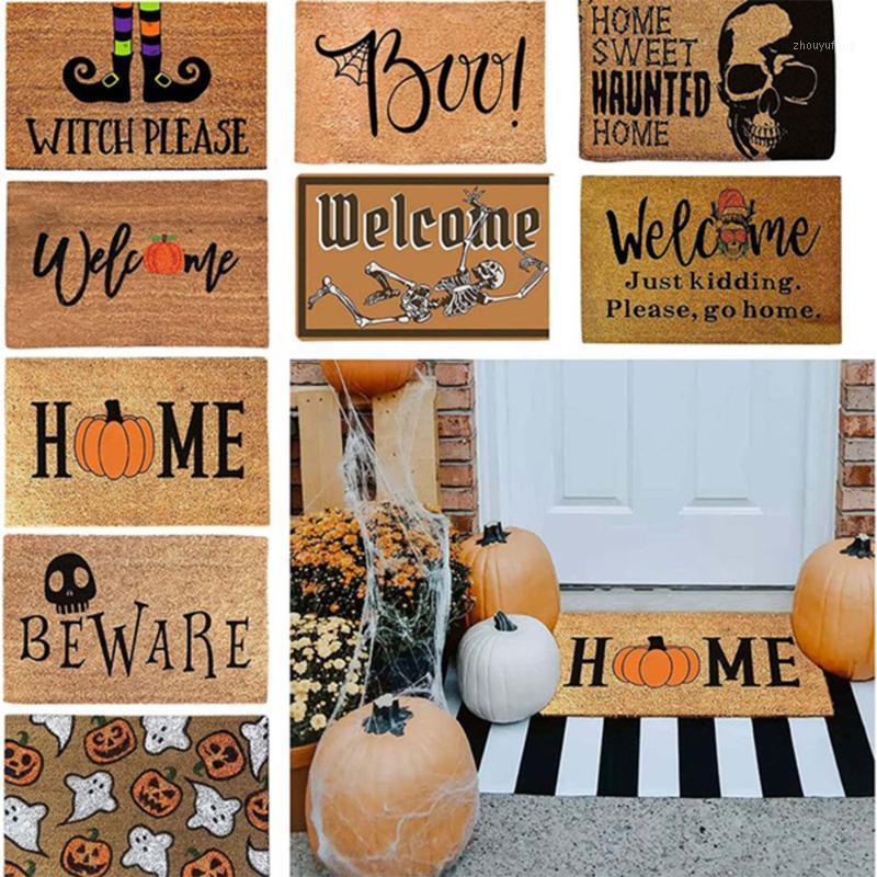

Bath Mats 40X60CM Halloween Multi-Style Household Bathroom Mat Non-slip Absorbent Carpet Bedroom Kitchen Party Decoration