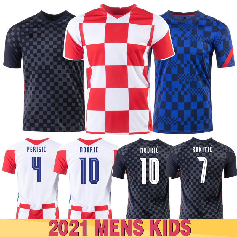 

20 21 PLAYER VERSION MODRIC MANDZUKIC soccer jerseyS Croacia national team 2021 2022 camisetas de fÃºtbol PERISIC RAKITIC Kovacic men KIT MAILLOTS, Black;red