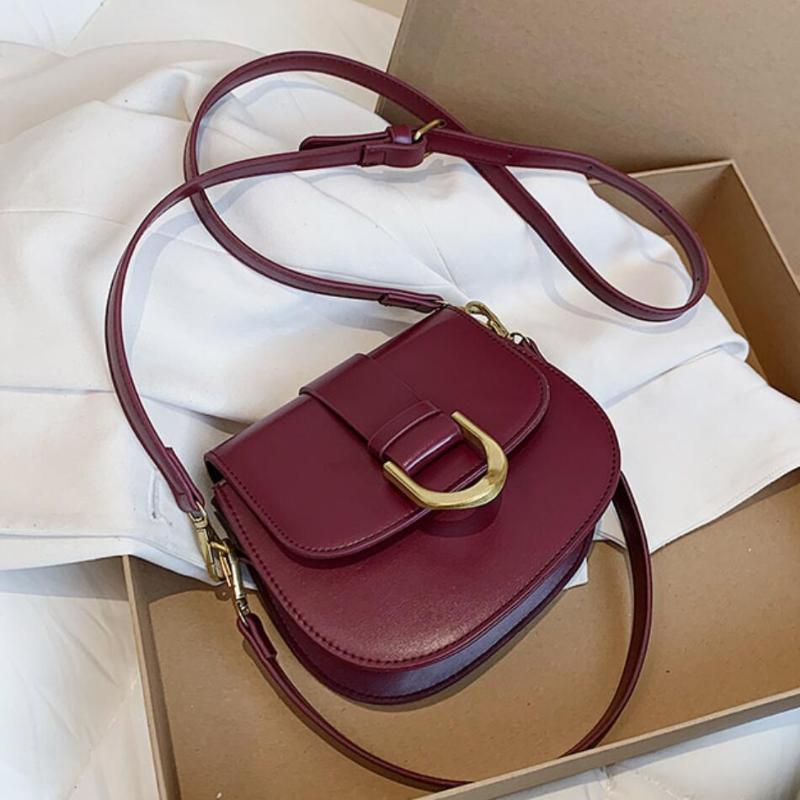 

Solid Color Flip 2021 Quality PU Leather Women's Designer Handbag Vintage Shoulder Messenger Underarm Cross Body, Black