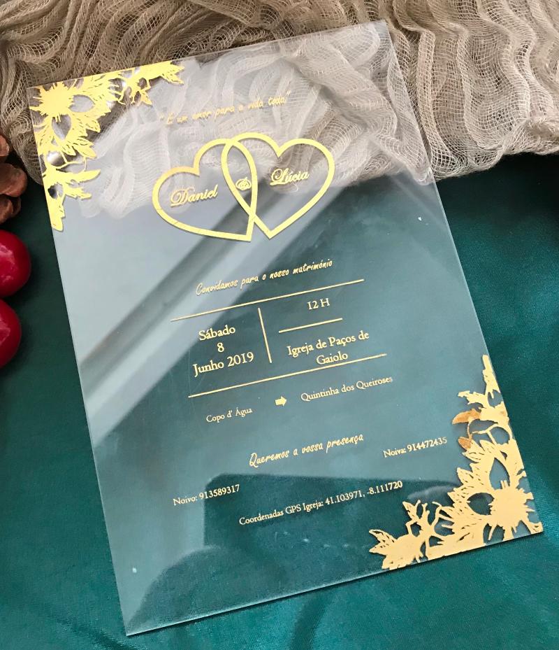 

Greeting Cards 10pcs Invitaciones De Boda Personalizables Inviti Matrimoni Wedding Rustic Acrylic Marriage Card Customized Invitations Gold