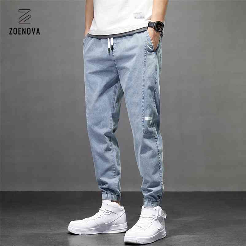 

Men's Jean Jogger Harem Pant Men Pants Harajuku Cargo Jeans Cotton Casual Harem Denim Hip Hop Sweatpants Male Trousers 210707, Blue
