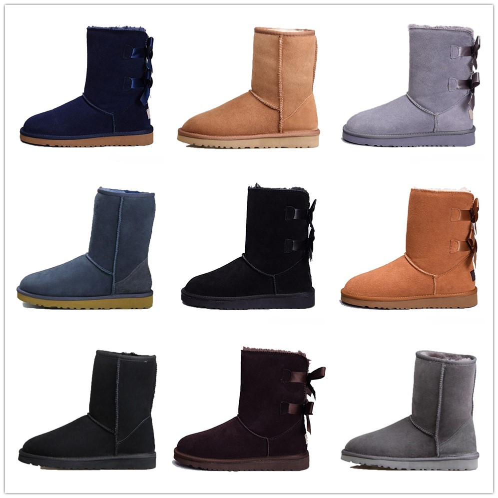 

Top Quality Classic Australia Women Boots booties Chestnut High Low Black Grey Navy Blue Classic Ankle Short womens snow winter boot size 5-10, #1