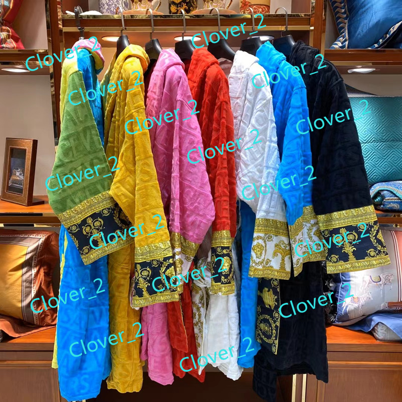 

Women's Sleepwear Classic Style Nightwear Designers Unisex Hotel Robe Long Sleeve Men Home Bathrobes Bulk Items Wholesale Lots Klw1739, Mix colors