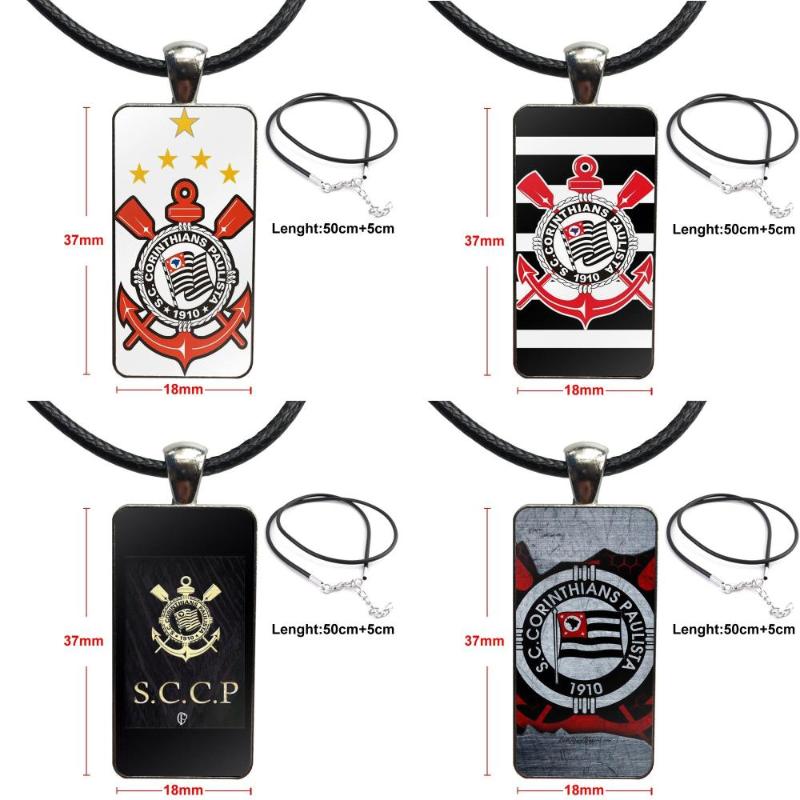 

Pendant Necklaces Fashion Necklace Handmade Rectangle Shape Choker Jewelry Multi Designs For Girls Wholesale Corinthians Football Logo