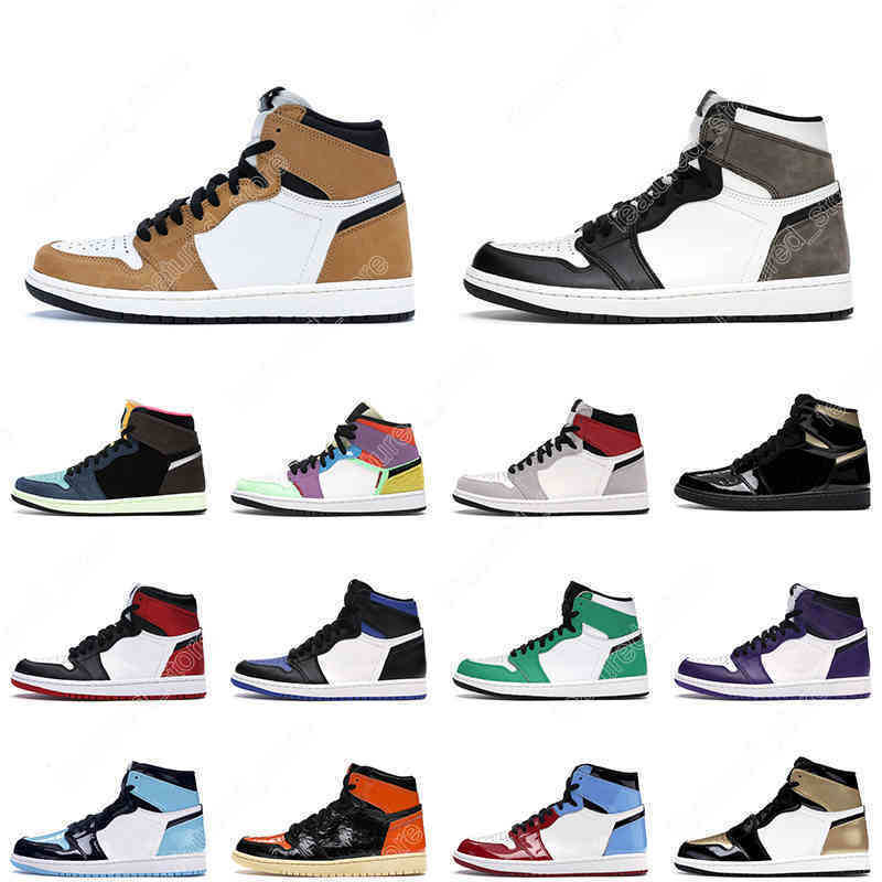 

7-13 1 men women 1s basketball shoes dark mocha obsidian unc black toe turbo green mens outdoor trainers sports sneakers, # 10