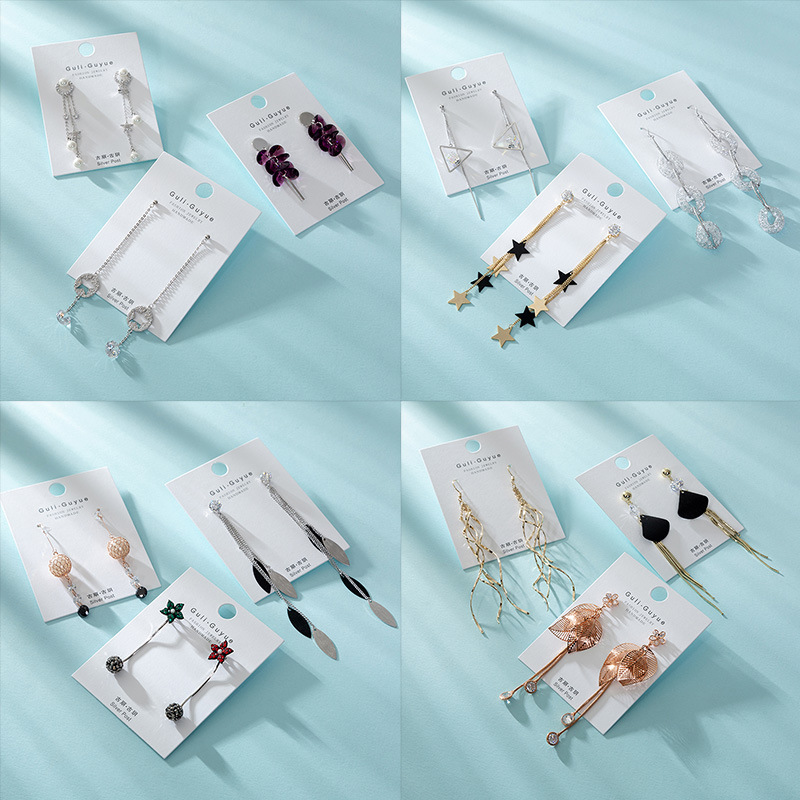 

Charm 925 Silver Needle Multi-layer Arc Earrings Retro Cool Style Unique Fashion Jewelle