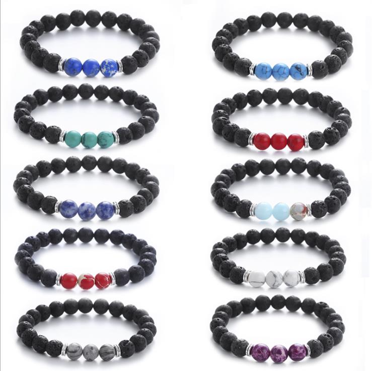 

Beaded Jewelrywomen Mens Casual Charm Gifts Volcano Bracelets Fashion Volcanic Stone Jewelry Essential Oil Diffuser F0Zyn Beaded Strands Dr