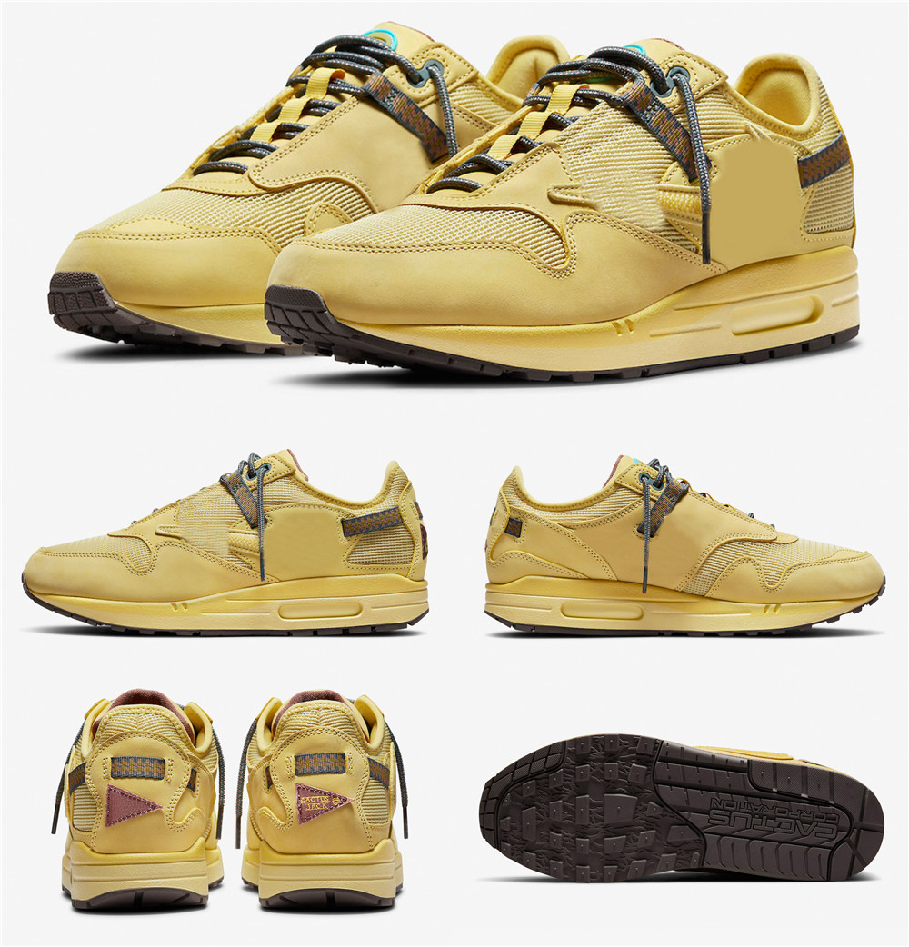 

2022 Authentic 1 Travis Scott Baroque Brown Cactus Jack Saturn Gold Shoes Men Women 1S Military Blue Snekaers Dark Mocha Outdoor With Original Box 36-47