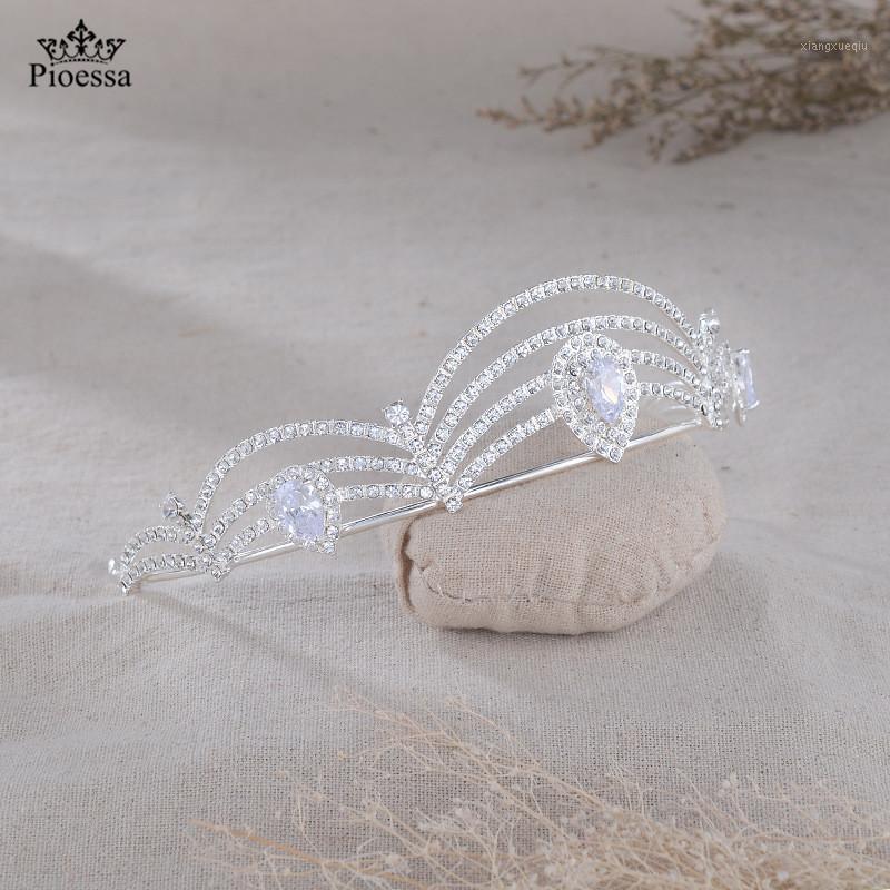 

Rhinestone Queen King Tiara Crown Bridal Crystal Wedding Bride Hair Jewelry Accessories Women Pageant Ornaments Clips & Barrettes, Golden;silver