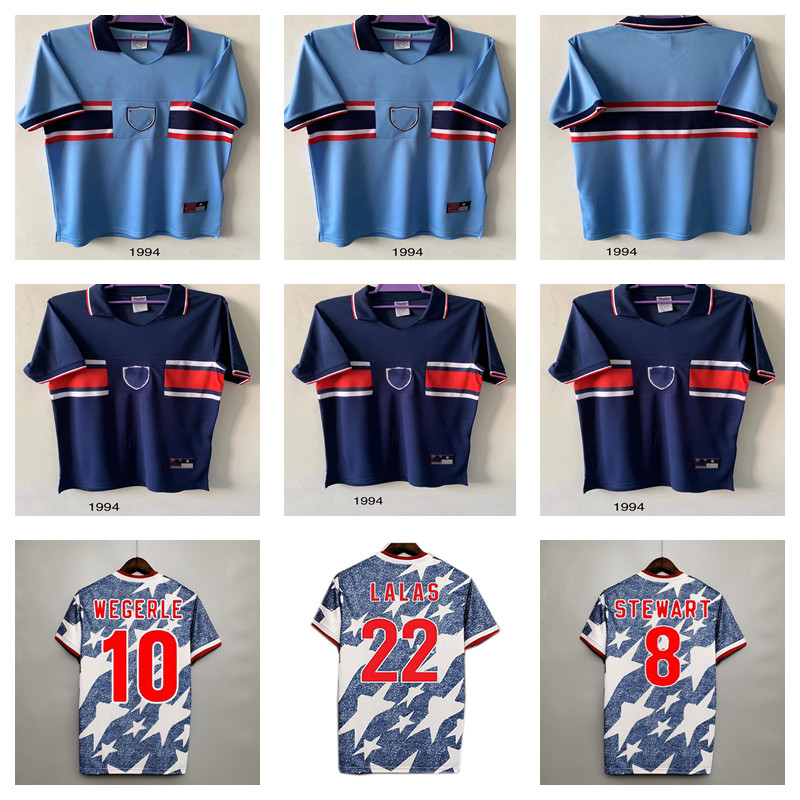 

1994 LALAS USAES RETRO SOCCER JERSEYS United States HARKES RAMOS WEGERLE BALBOA Reyna JONES 1994 95 Camiseta Classic football shirts, Meiguo 1995 away