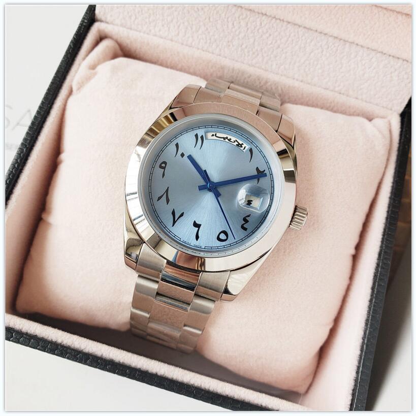 

Limited Edition Automatic Mechanical Watch D-date Mens Watches Male 40mm Sapphire Glass Arabic Text Wristwatch Sweeping Movement RLS, Slivery;brown